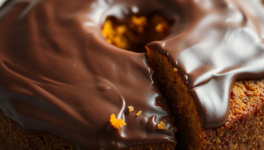 bolo de cenoura com cobertura de chocolate