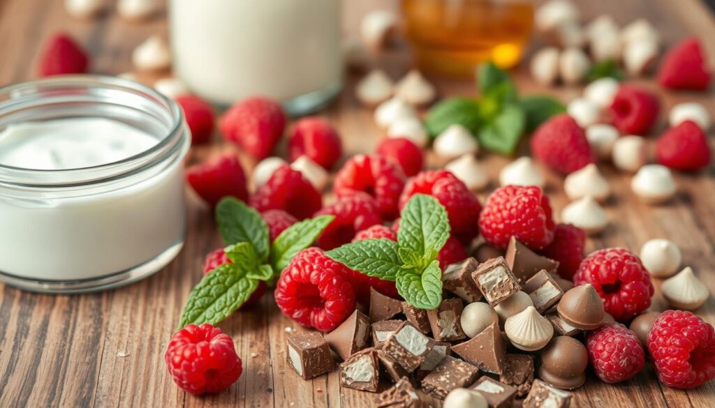 ingredientes para sobremesa gelada